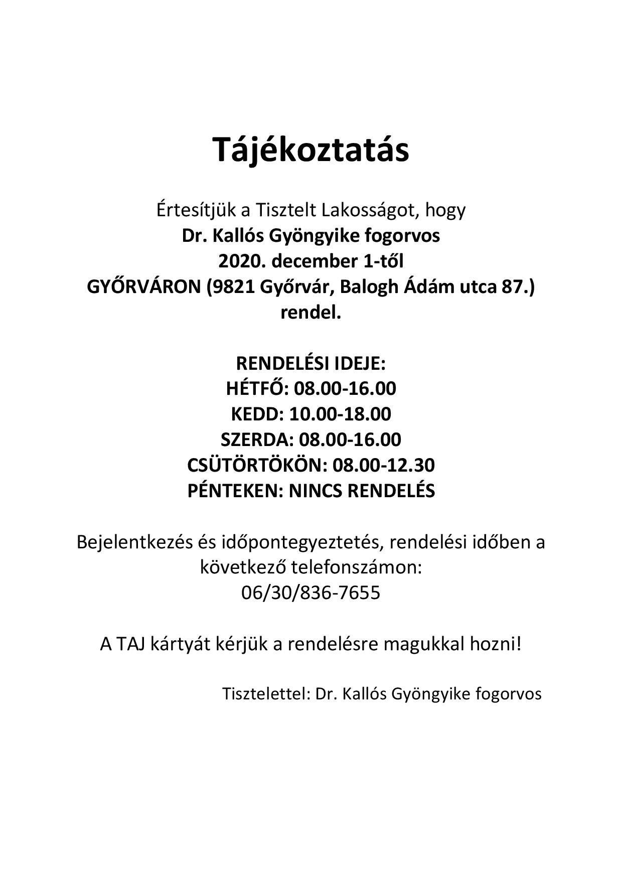 Fogorvosi rendelési idő page 001